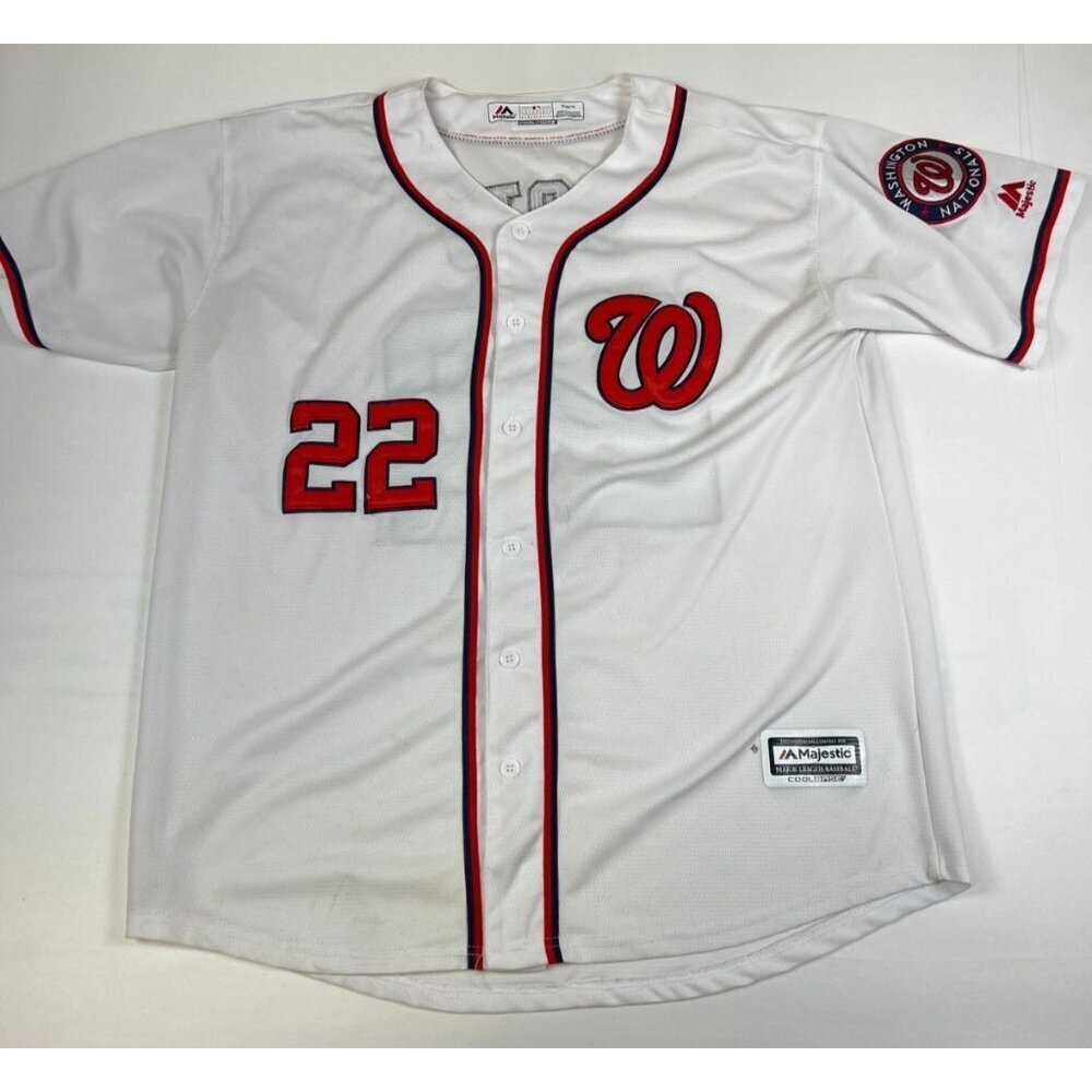 Majestic Mens XL Juan Soto 22 Washington Nationals White Cool Base MLB Jersey